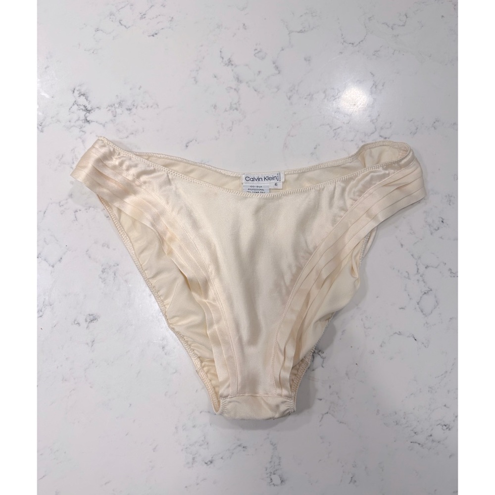 Vintage 100% Silk Calvin Klein Panty - Size 6- 7
